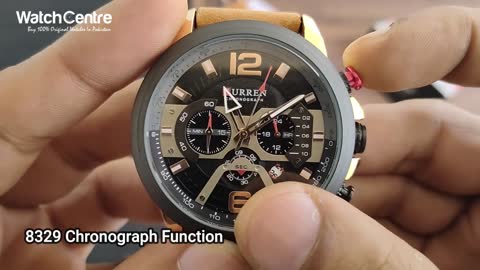 Curren 8329 Leather Chronograph Men's & Youth New & Trendy Wrist Watch