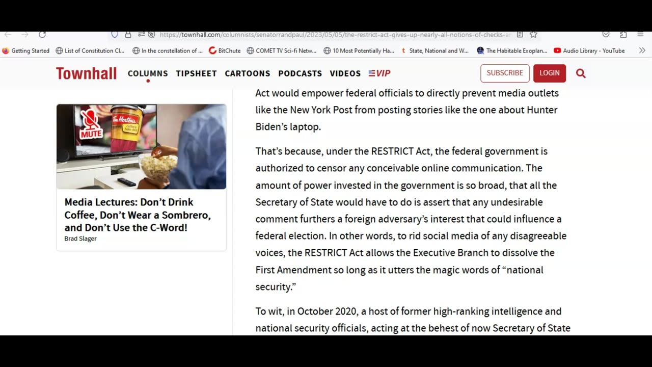 The Restrict Act is another attack on our First Amendment rights