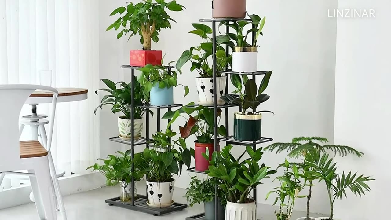 Pot Holder Shelf Indoor Outdoor Planter Display Shelving Unit for Patio Garden