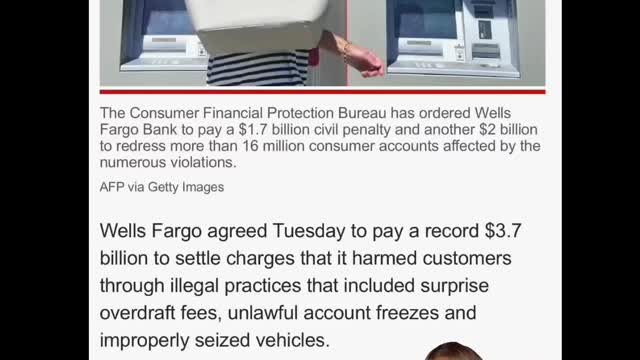 Wells Fargo ordered to pay $3.7 Billion 💸 💰 🤑 💲 💵