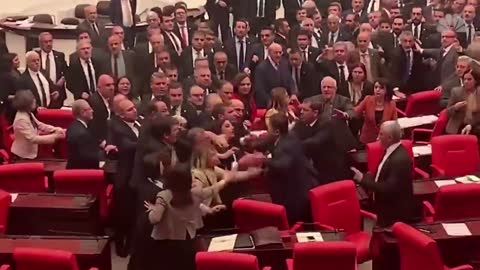 Fists Fly As Lawmakers Brawl In Turkish Parliament | NBC News