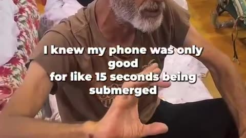 He survived through the ocean
