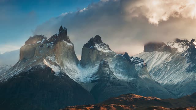 Dramatic Dawn In Torres Del Paine Chile Free To Use Loop Video (No Copyright)