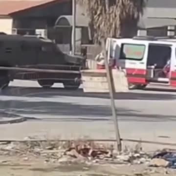 IDF soldiers blocking Palestinian ambulances in Jenin