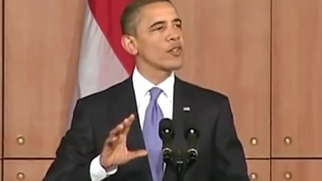 drama of barack obama's speech during a visit to Indonesia