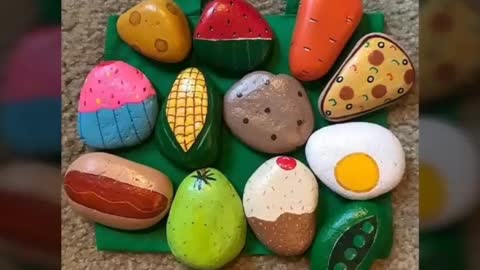 Very pretty & creative stone rock painting ideas for beginners