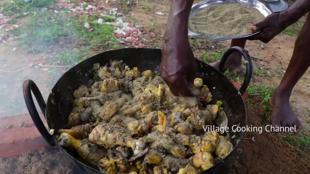 Pepper Chicken Cooking and Eating Village Style Chettinad pepper chicken Recipe | Village food