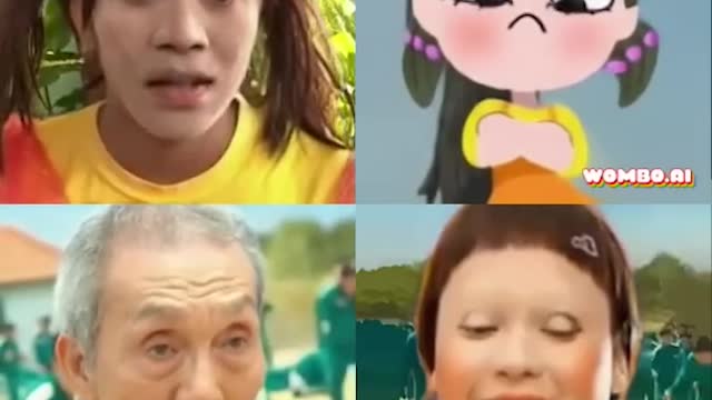 Famous People, Animation, hulk,moai,Squid game doll singing Mommy Mama 2 #Shorts