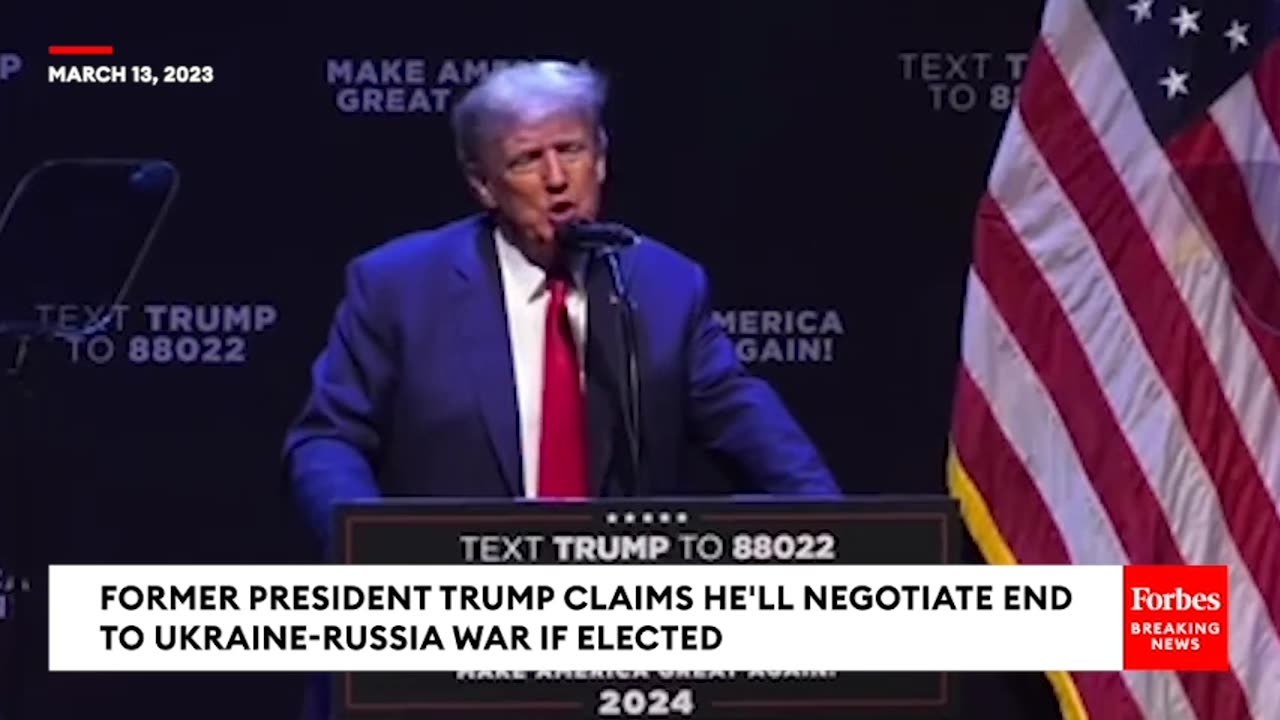 JUST IN- Trump Pledges To Solve Ukraine-Russia War In '24 Hours' If Elected