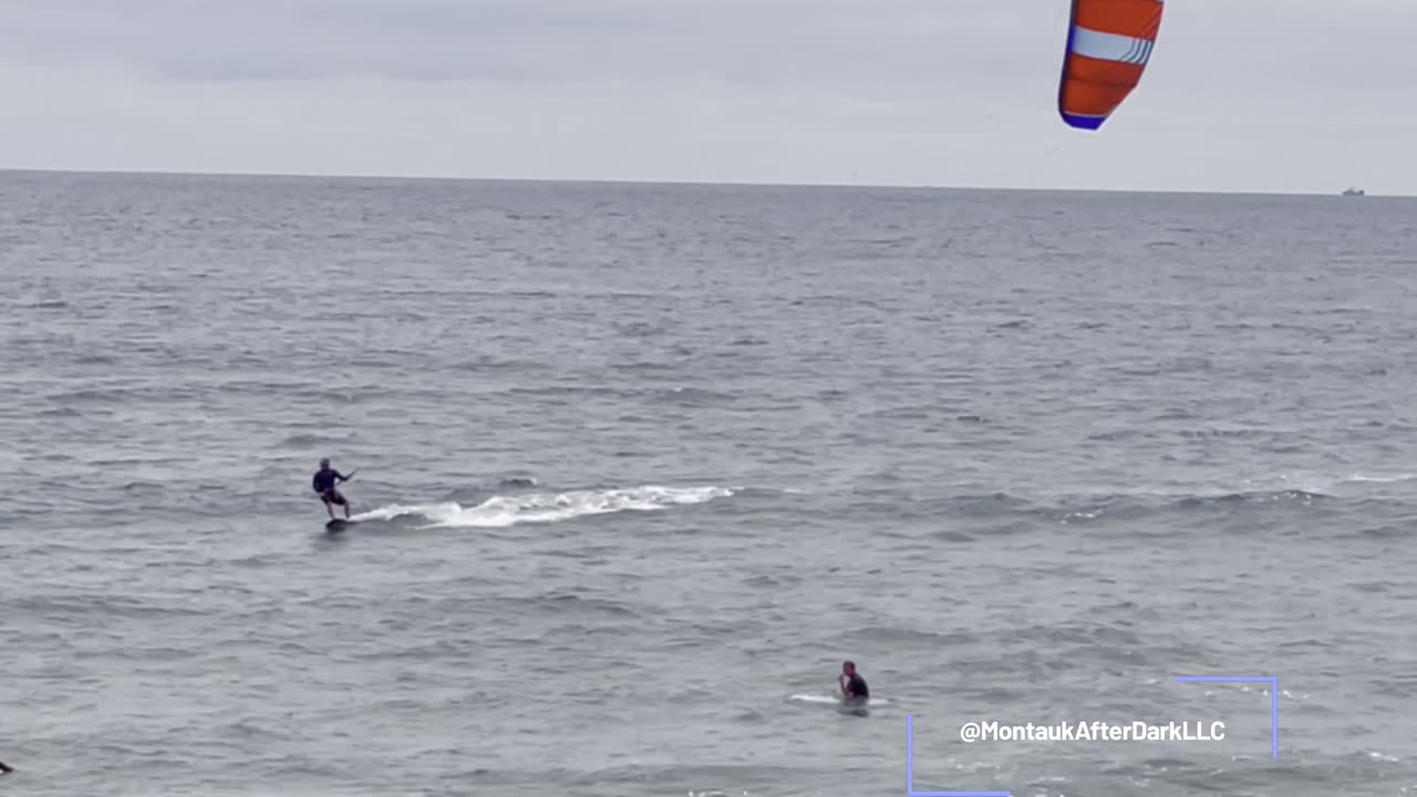 Montauk Beach kite surfing