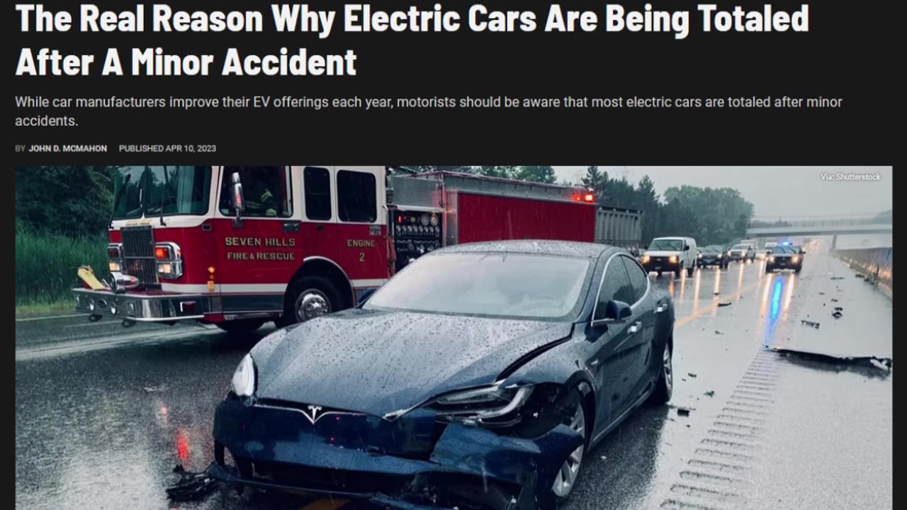 Why a minor crash can total an EV