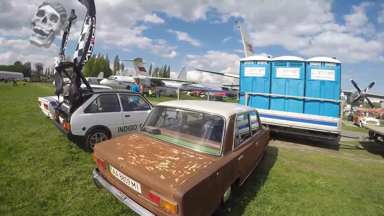 Strange Tuning Classic Russia Car VAZ LADA 2101. Unusual Costume Soviet Cars in Cars Show