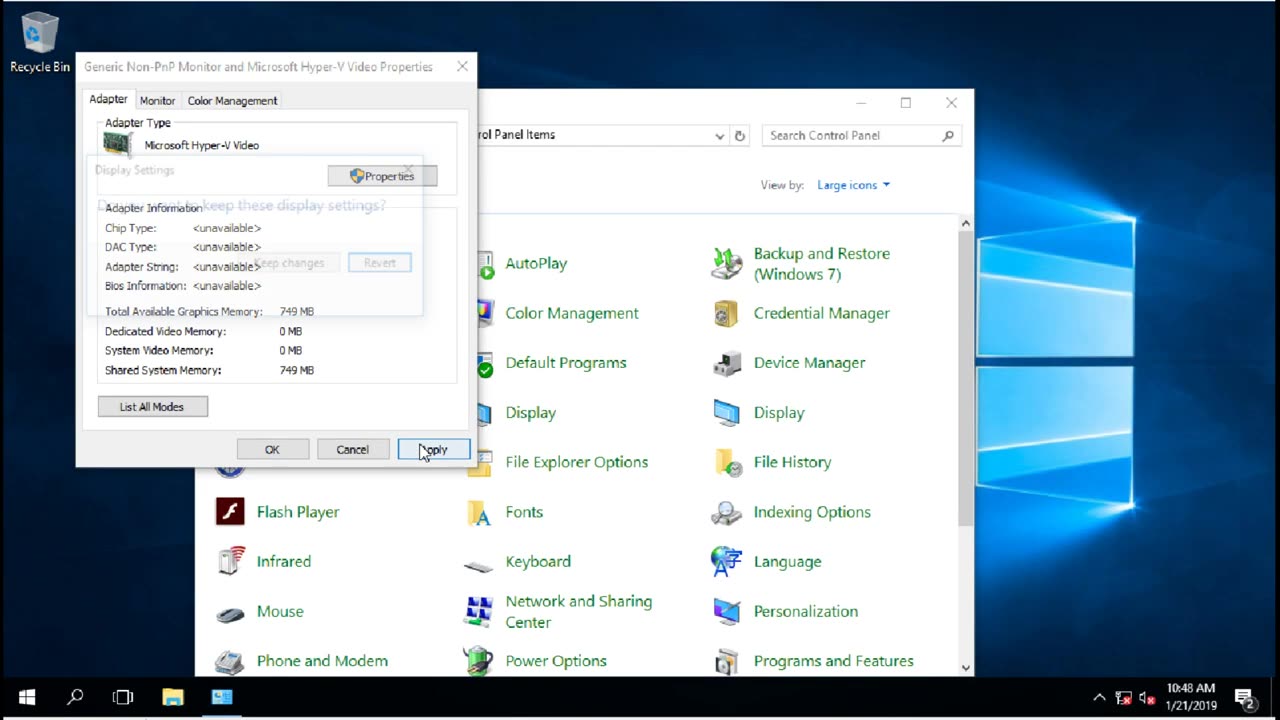 Change resolution from control Panel [ without metro _ settings ]