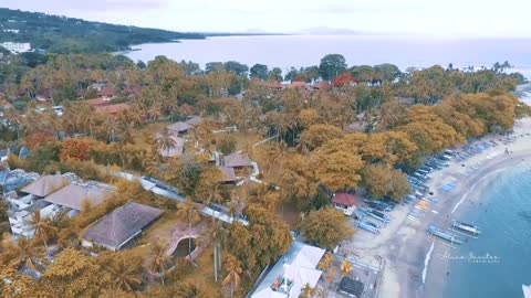 Cinematik beach lombok in indonesia 4K