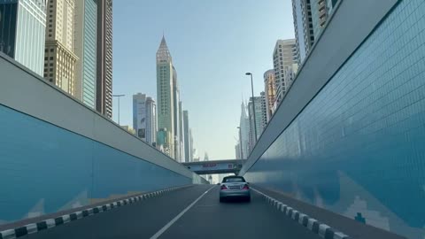 DRIVING AT TUNNEL IN DUBAI