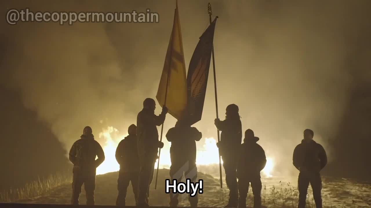 Azov Battalion torch ritual during winter solstice w/English subtitles