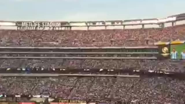 Stadium of Supporters at a Sports Game Chant F Joe Biden