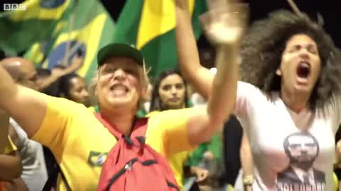 Brazil election: Jubilation and despair among rival supporters - BBC News