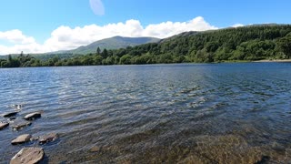 Ducks at lake Coniston. Lake district. GoPro.