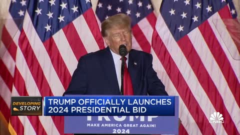 Former President Donald Trump announces bid for White House in 2024