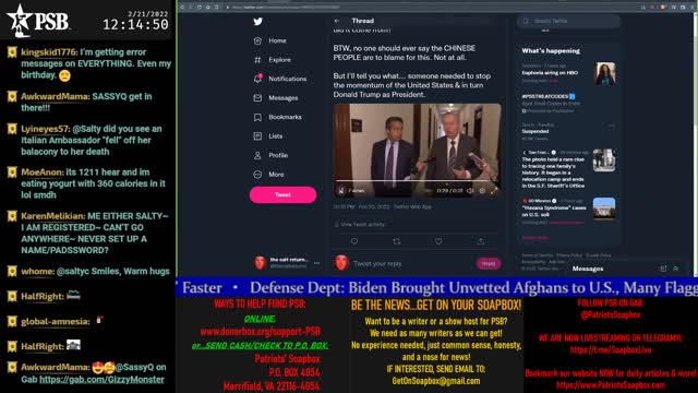 2022-02-21 00:00 EST - Salty Sundays: with Salty Crystal