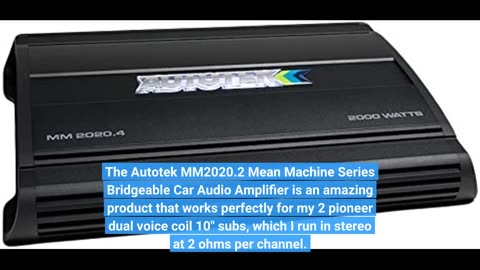 Autotek MM2020.2 Mean Machine Series Bridgeable Car Audio-Overview