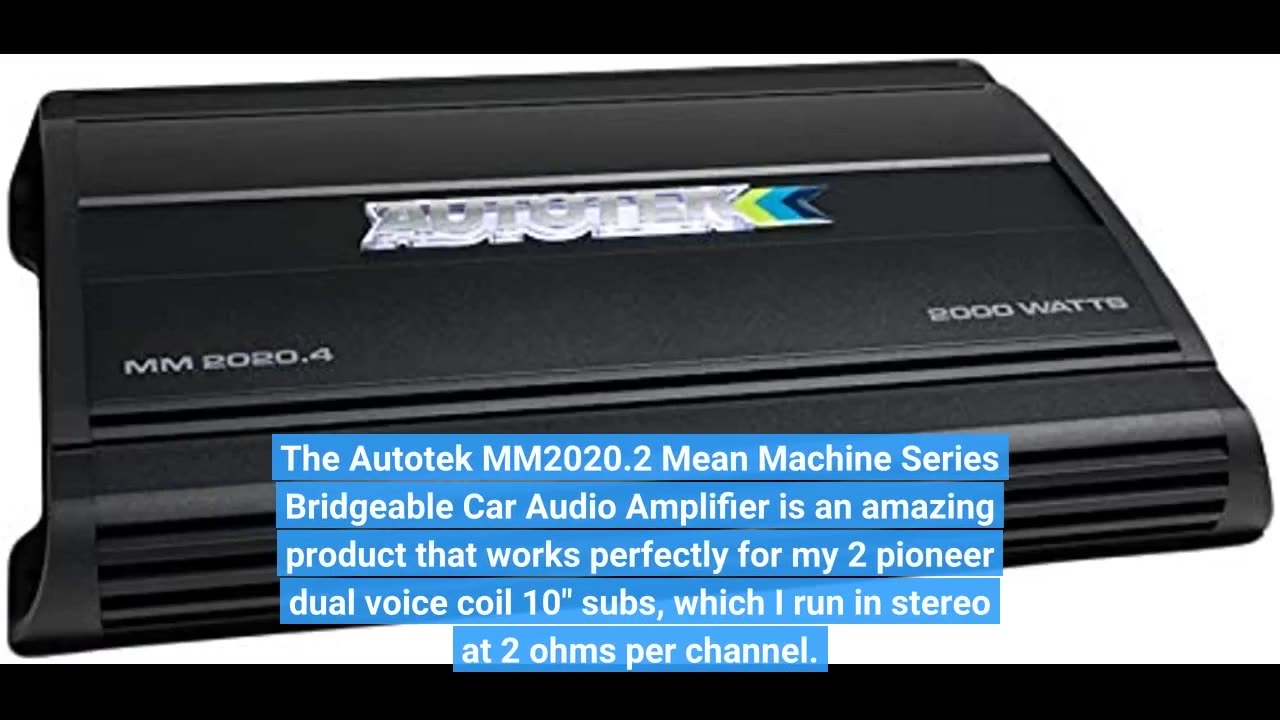 Autotek MM2020.2 Mean Machine Series Bridgeable Car Audio-Overview