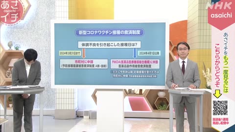 NHKあさイチ「知っておきたい ワクチンと救済制度」（2024/8/28）