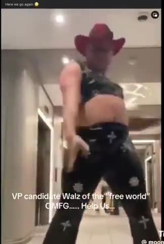 VP DEMOCRAT CANDIDATE TIM WALTZ DANCING 🕺 AS A GAY COWBOY 🤠