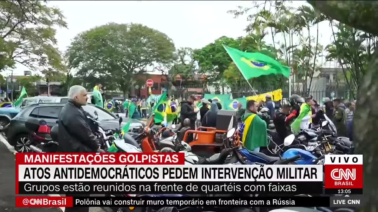 Manifestação golpista: Atos antidemocráticos pedem intervenção militar | LIVE CNN