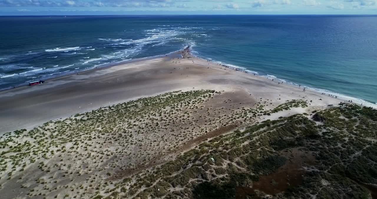 SKAGEN, Denmark - where the Baltic meets the North Sea (drone, 4K)