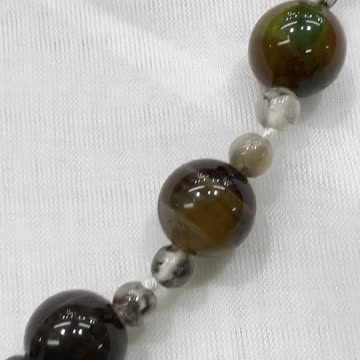 Handmade + Knotting Unique 24” Statement Necklace with 925 Silver. One of a Kind