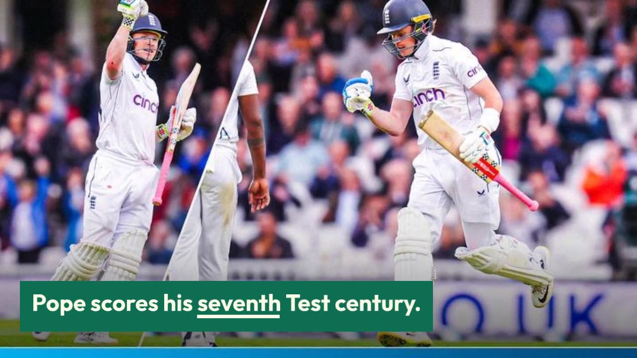 England vs Sri Lanka: Captain Ollie Pope hits timely century to put hosts
