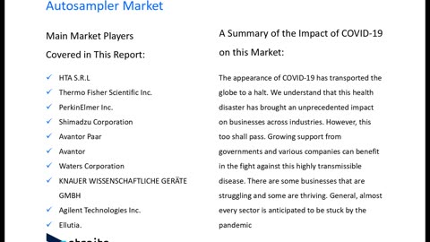 Autosampler Market Future Trends, Developments, and Growth Opportunities