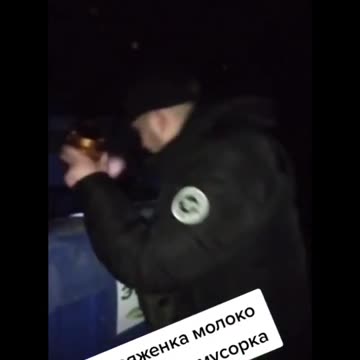 People in Odessa raid bins outside supermarkets - where the store disposes of food