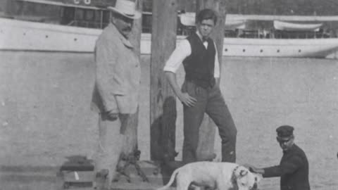 Judge Alton B. Parker & Mayor McClellan At Esopus (1904 Original Black & White Film)