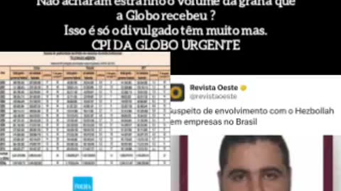 CPI DA GLOBO urgente : O ladrão usa a Globo para driblar os decretos, e financiar terroristas do Hamas e hezbollah para abrirem empresas no Brasil.