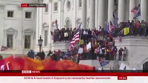 US Capitol on lockdown as Trump demonstrators swarm the building during Biden certification debate