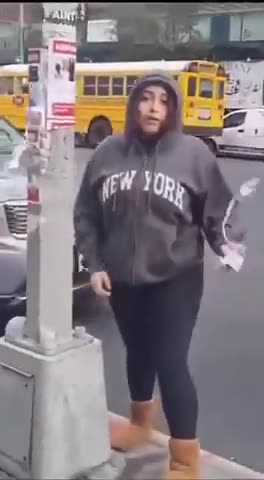 A woman is caught in New York City destroying posters of Israeli civilians kidnapped by Hamas.