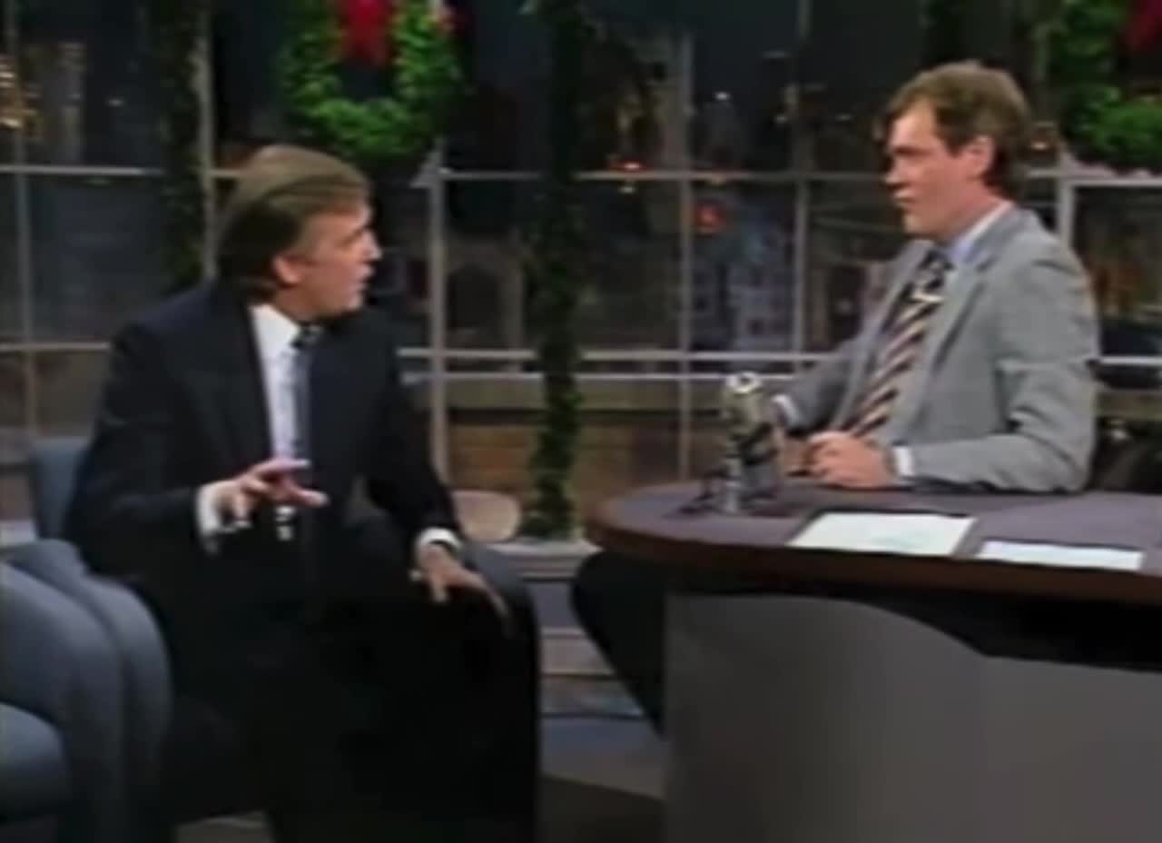 Donald Trump: 1987 With David Letterman Speaking About America First!