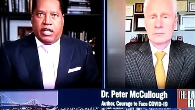 Larry Elder Dr. McCullaugh on the shot