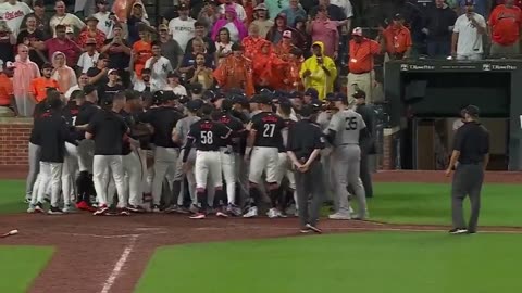 Complete chaos in the Yankees-Orioles game, after Heston Kjerstad was hit in the head with a pitch.