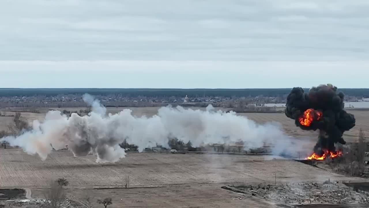 Russian Mi-35 was shot down by Ukrainian Air Defense.