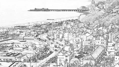 Hastings Old Town Pencil Sketch