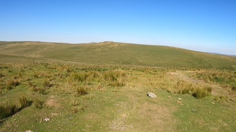 Drone footage. Overlooking Beardown Tor. Aug 2022