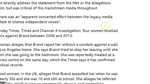 Please make allegations against Russell Brand