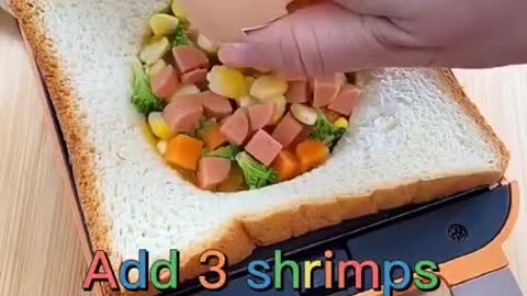 Shrimp Sandwich and Chocolate Egg Sandwich