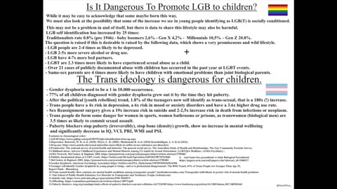 [Shocking Research] Honest data on homosexuality and transgenderism - LGBT