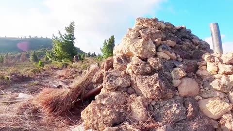 Building a shelter in the mountains for the night #wildernessbuilding #wildbuilding #shelter