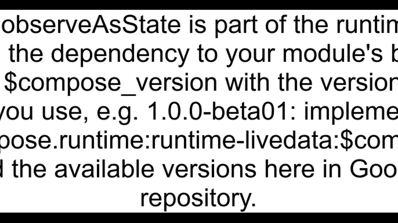 Jetpack Compose Unresolved reference observeAsState